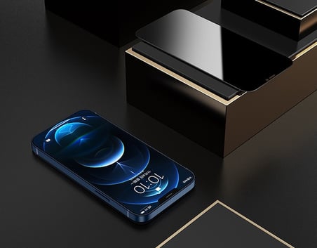 Apple iPhone 8 Hayalet Ekran Koruyucu 9D Kırılmaz Cam Gizlilik Korumalı - Ekranı Tam Kaplar - Siyah