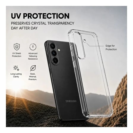 Samsung Galaxy A36 Uyumlu Şeffaf Silikon Kılıf - Sararmaya Karşı Dayanıklı Sert Slim Kapak