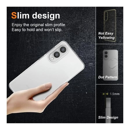 Samsung Galaxy S25 Edge Uyumlu Şeffaf Silikon Kılıf - Sararmaya Karşı Dayanıklı Sert Slim Kapak