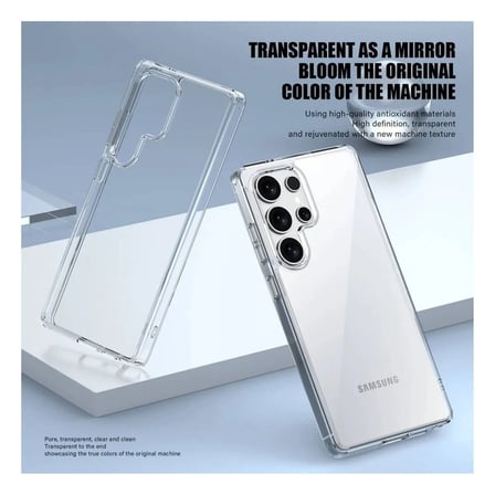 Samsung Galaxy S26 Ultra Uyumlu Şeffaf Silikon Kılıf - Sararmaya Karşı Dayanıklı Sert Slim Kapak