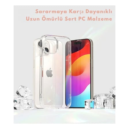 Apple iPhone 13 Mini Uyumlu Şeffaf Silikon Kılıf - Sararmaya Karşı Dayanıklı Sert Slim Kapak