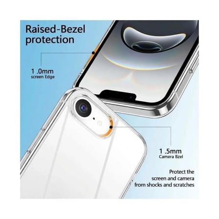 Apple iPhone 16e Uyumlu Şeffaf Silikon Kılıf - Sararmaya Karşı Dayanıklı Sert Slim Kapak