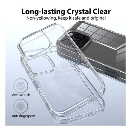 Apple iPhone 16 Pro Max Uyumlu Şeffaf Silikon Kılıf - Sararmaya Karşı Dayanıklı Sert Slim Kapak