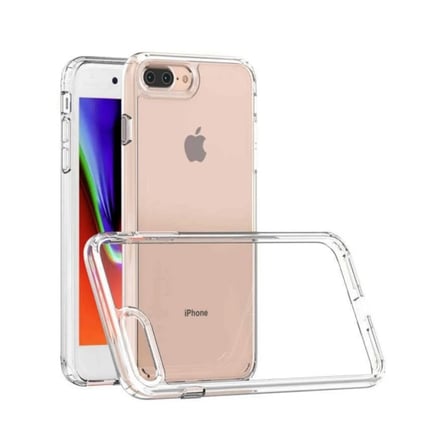 Apple iPhone 8 Plus Uyumlu Şeffaf Silikon Kılıf - Sararmaya Karşı Dayanıklı Sert Slim Kapak