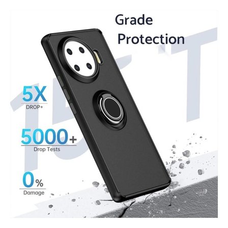 Tecno Spark 20 Pro Plus Uyumlu Kılıf Yüzüklü Standlı Extra Darbe Koruma Sert Silikon Kapak - Yeşil