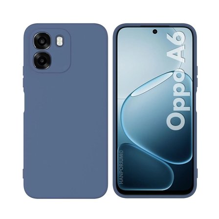 Oppo A6 Uyumlu Silikon Kılıf - Pastel Renk Tonu Kamera Korumalı Esnek Kapak - Lacivert