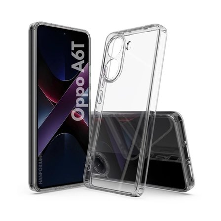 Oppo A6T Uyumlu Silikon Kılıf - Pastel Renk Tonu Kamera Korumalı Esnek Kapak - Şeffaf