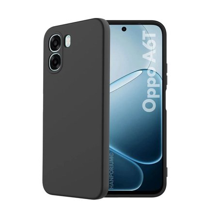 Oppo A6T Uyumlu Silikon Kılıf - Pastel Renk Tonu Kamera Korumalı Esnek Kapak - Siyah