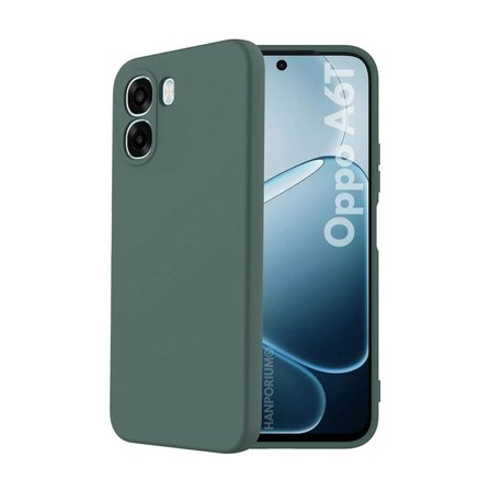 Oppo A6T Uyumlu Silikon Kılıf - Pastel Renk Tonu Kamera Korumalı Esnek Kapak - Yeşil