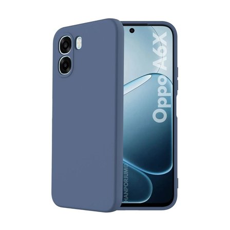 Oppo A6X Uyumlu Silikon Kılıf - Pastel Renk Tonu Kamera Korumalı Esnek Kapak - Lacivert