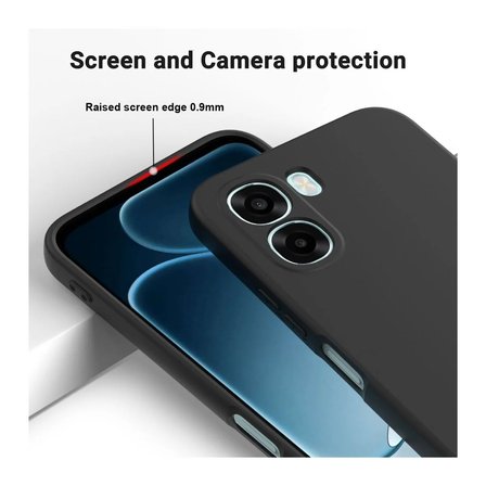 Oppo A6X Uyumlu Silikon Kılıf - Pastel Renk Tonu Kamera Korumalı Esnek Kapak - Lacivert