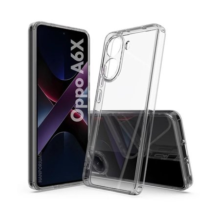 Oppo A6X Uyumlu Silikon Kılıf - Pastel Renk Tonu Kamera Korumalı Esnek Kapak - Şeffaf