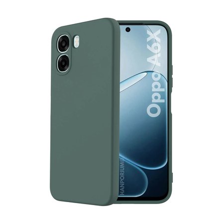 Oppo A6X Uyumlu Silikon Kılıf - Pastel Renk Tonu Kamera Korumalı Esnek Kapak - Yeşil