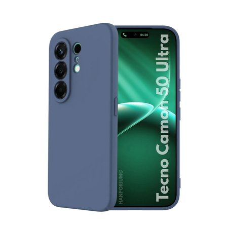 Tecno Camon 50 Ultra Uyumlu Silikon Kılıf - Pastel Renk Tonu Kamera Korumalı Esnek Kapak - Lacivert