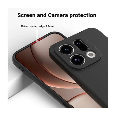 Oppo Find X9S Uyumlu Silikon Kılıf - Pastel Renk Tonu Kamera Korumalı Esnek Kapak - Siyah