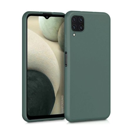 Samsung Galaxy A12 Uyumlu Silikon Kılıf - Pastel Renk Tonu Kamera Korumalı Esnek Kapak - Yeşil
