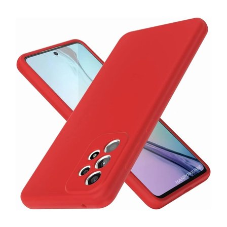 Samsung Galaxy A13 Uyumlu Silikon Kılıf - Pastel Renk Tonu Kamera Korumalı Esnek Kapak - Kırmızı