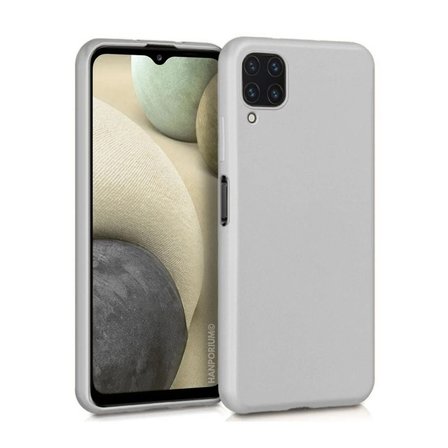 Samsung Galaxy A22 Uyumlu Silikon Kılıf - Pastel Renk Tonu Kamera Korumalı Esnek Kapak - Gri