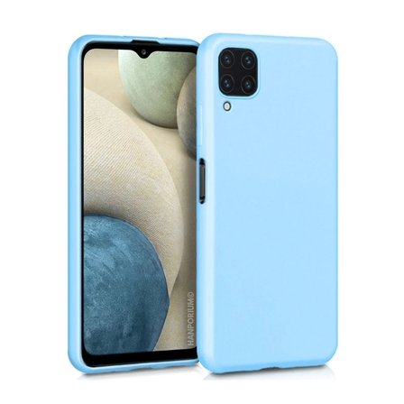 Samsung Galaxy A22 Uyumlu Silikon Kılıf - Pastel Renk Tonu Kamera Korumalı Esnek Kapak - Mavi