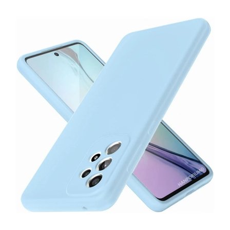 Samsung Galaxy A23 Uyumlu Silikon Kılıf - Pastel Renk Tonu Kamera Korumalı Esnek Kapak - Mavi