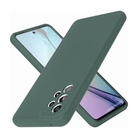Samsung Galaxy A33 Uyumlu Silikon Kılıf - Pastel Renk Tonu Kamera Korumalı Esnek Kapak - Yeşil