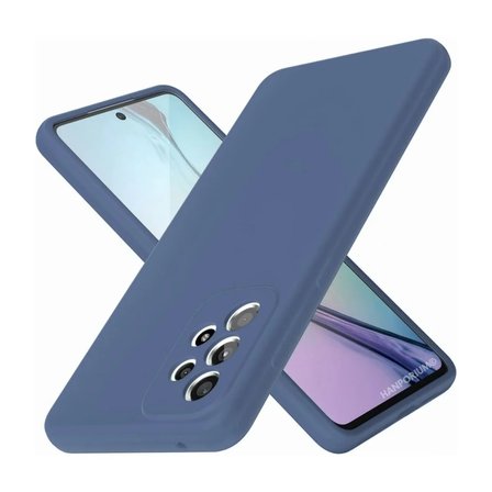Samsung Galaxy A53 Uyumlu Silikon Kılıf - Pastel Renk Tonu Kamera Korumalı Esnek Kapak - Lacivert