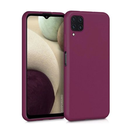 Samsung Galaxy M12 Uyumlu Silikon Kılıf - Pastel Renk Tonu Kamera Korumalı Esnek Kapak - Mürdüm