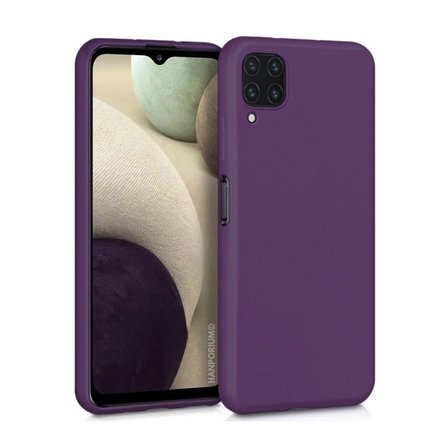 Samsung Galaxy M12 Uyumlu Silikon Kılıf - Pastel Renk Tonu Kamera Korumalı Esnek Kapak - Mor