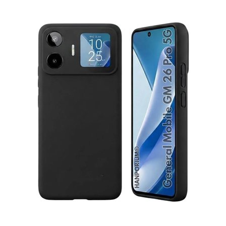 General Mobile GM 26 Pro Uyumlu Silikon Kılıf - Pastel Renk Tonu Kamera Korumalı Esnek Kapak - Siyah