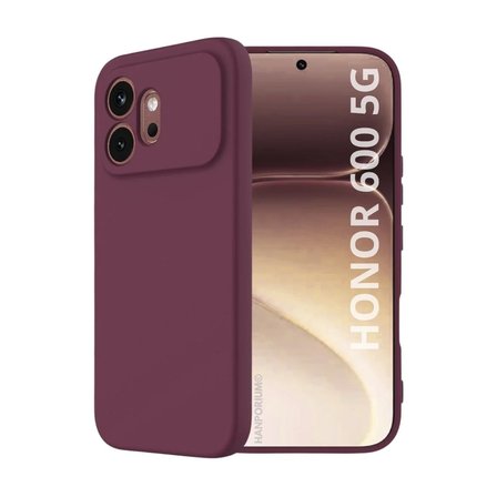 Honor 600 5G Uyumlu Silikon Kılıf - Pastel Renk Tonu Kamera Korumalı Esnek Kapak - Mürdüm