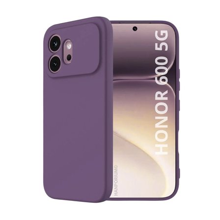 Honor 600 5G Uyumlu Silikon Kılıf - Pastel Renk Tonu Kamera Korumalı Esnek Kapak - Mor