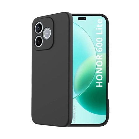 Honor 600 Lite Uyumlu Silikon Kılıf - Pastel Renk Tonu Kamera Korumalı Esnek Kapak - Siyah