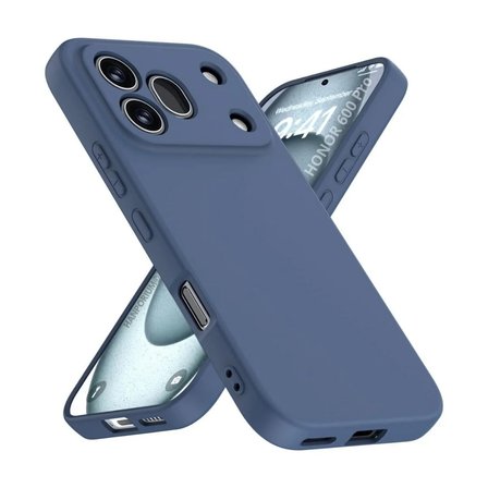 Honor 600 Pro Uyumlu Silikon Kılıf - Pastel Renk Tonu Kamera Korumalı Esnek Kapak - Lacivert