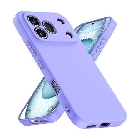 Honor 600 Pro Uyumlu Silikon Kılıf - Pastel Renk Tonu Kamera Korumalı Esnek Kapak - Lila