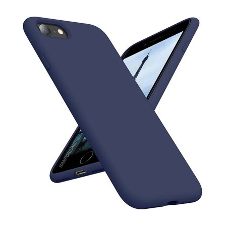 Apple iPhone 7 Uyumlu Silikon Kılıf - Pastel Renk Tonu Kamera Korumalı Esnek Kapak - Lacivert