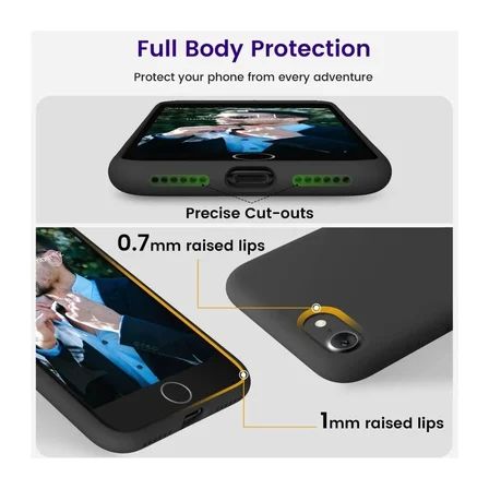 Apple iPhone 7 Uyumlu Silikon Kılıf - Pastel Renk Tonu Kamera Korumalı Esnek Kapak - Pudra Pembe
