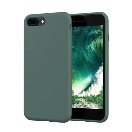Apple iPhone 8 Plus Uyumlu Silikon Kılıf - Pastel Renk Tonu Kamera Korumalı Esnek Kapak - Yeşil