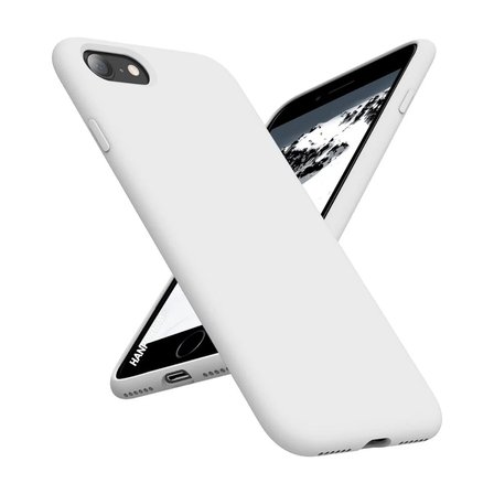 Apple iPhone SE2 2020 Uyumlu Silikon Kılıf - Pastel Renk Tonu Kamera Korumalı Esnek Kapak - Beyaz