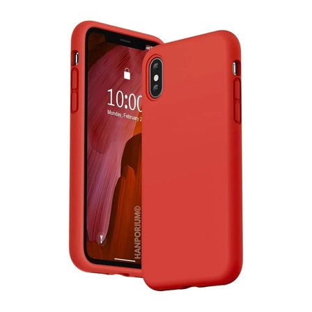 Apple iPhone XS Uyumlu Silikon Kılıf - Pastel Renk Tonu Kamera Korumalı Esnek Kapak - Kırmızı