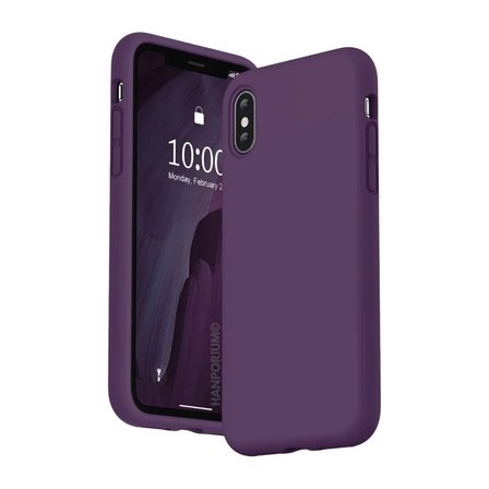 Apple iPhone XS Uyumlu Silikon Kılıf - Pastel Renk Tonu Kamera Korumalı Esnek Kapak - Mor