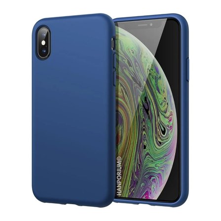 Apple iPhone XS Max Uyumlu Silikon Kılıf - Pastel Renk Tonu Kamera Korumalı Esnek Kapak - Lacivert