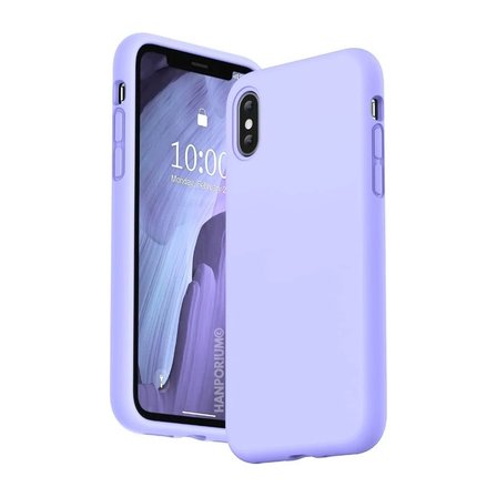 Apple iPhone XS Max Uyumlu Silikon Kılıf - Pastel Renk Tonu Kamera Korumalı Esnek Kapak - Lila