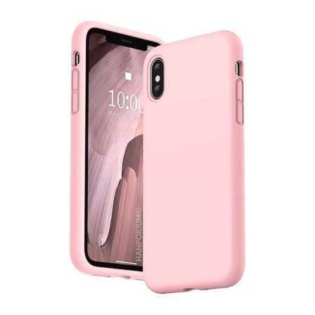 Apple iPhone XS Max Uyumlu Silikon Kılıf - Pastel Renk Tonu Kamera Korumalı Esnek Kapak - Pudra Pembe