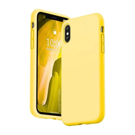 Apple iPhone XS Max Uyumlu Silikon Kılıf - Pastel Renk Tonu Kamera Korumalı Esnek Kapak - Sarı
