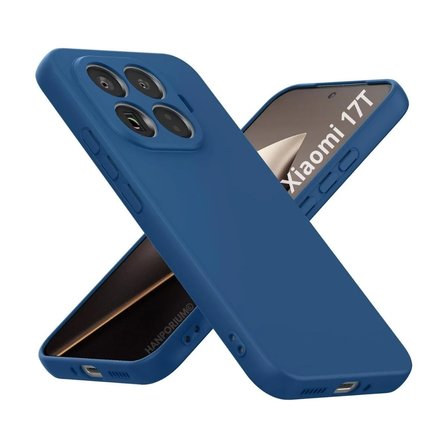 Xiaomi 17T Uyumlu Silikon Kılıf - Pastel Renk Tonu Kamera Korumalı Esnek Kapak - Lacivert