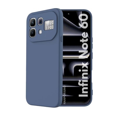 Infinix Note 60 Uyumlu Silikon Kılıf - Pastel Renk Tonu Kamera Korumalı Esnek Kapak - Lacivert