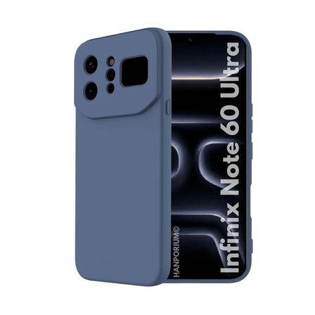 Infinix Note 60 Ultra Uyumlu Silikon Kılıf - Pastel Renk Tonu Kamera Korumalı Esnek Kapak - Lacivert