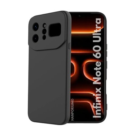 Infinix Note 60 Ultra Uyumlu Silikon Kılıf - Pastel Renk Tonu Kamera Korumalı Esnek Kapak - Siyah