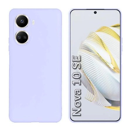 Huawei Nova 10 SE Uyumlu Silikon Kılıf - Pastel Renk Tonu Kamera Korumalı Esnek Kapak - Lila