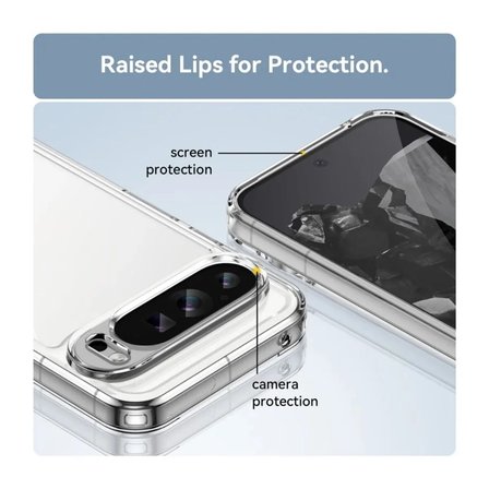 Google Pixel 10 Pro XL Uyumlu Silikon Kılıf - Pastel Renk Kamera Korumalı Esnek Kapak - Şeffaf